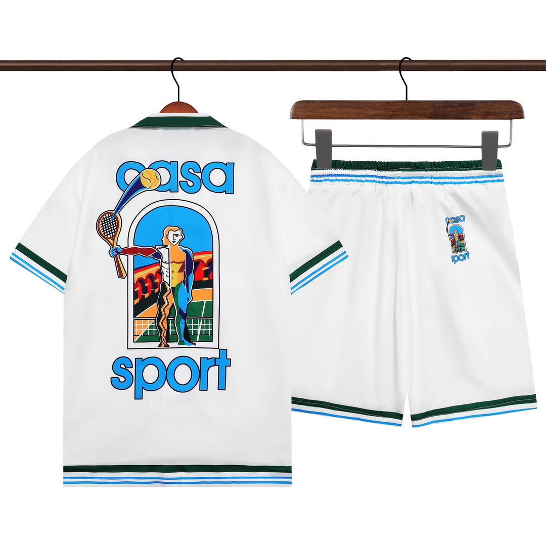 YIS Q281# Pants YIS K89# Casablanca Casablanca, new 2024, short-sleeve shirt (package) M L XL 2XL 3XL - 图片 1