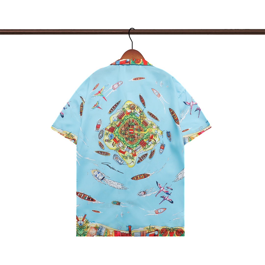 YIS Q285# Pants YIS K92# Casablanca Casablanca, new 2024, short-sleeve shirt (package) M L XL 2XL 3XL - 图片 3