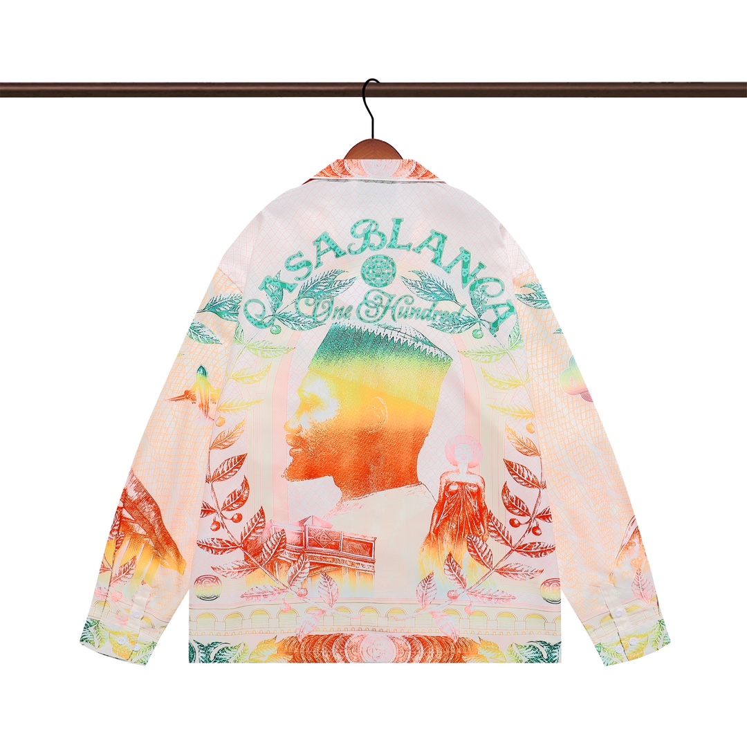 YIS A51# Casablanca Casablanca, new 2024, long sleeve shirt M L XL 2XL 3XL - 图片 3