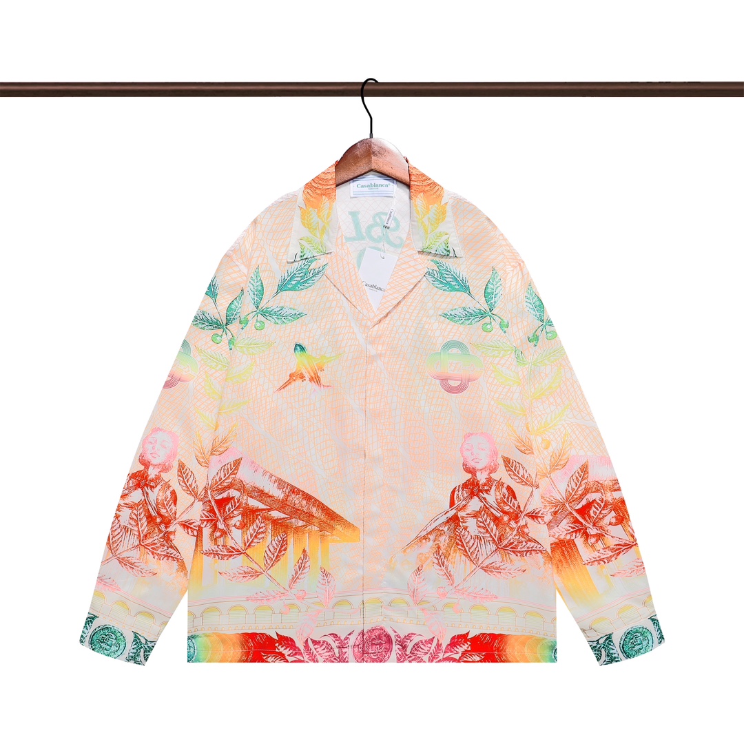 YIS A51# Casablanca Casablanca, new 2024, long sleeve shirt M L XL 2XL 3XL - 图片 2
