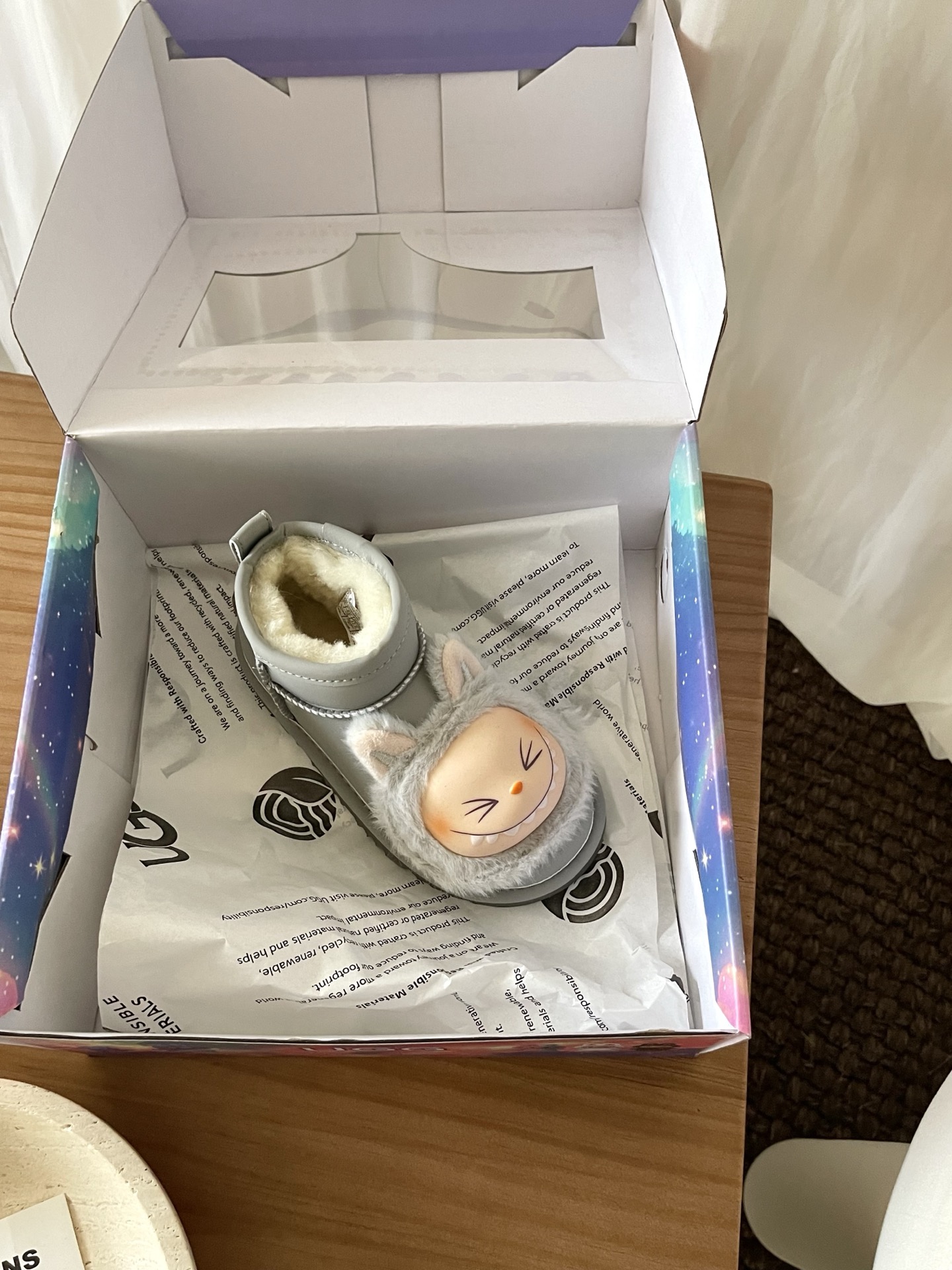 图片[7]-高版本 UGG 拉布布童鞋款 拉布布脸面+头层牛反绒面+羊毛内里+EVA大底 鞋面还原拉布布脸面，采用搪胶工艺，内里采用美利奴羊毛 尺码：25 27 29 31 33-选品中心