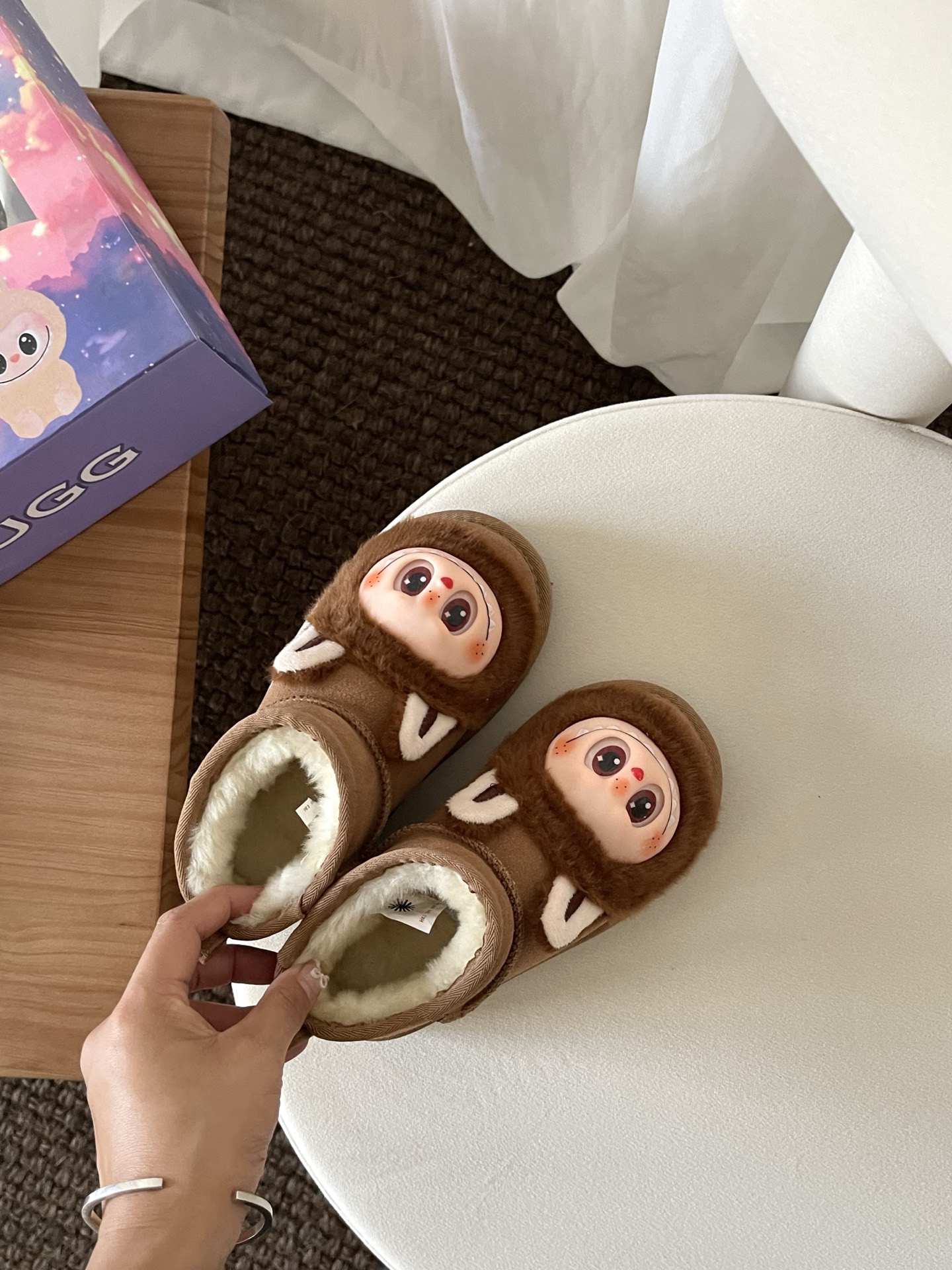 图片[2]-高版本 UGG 拉布布童鞋款 拉布布脸面+头层牛反绒面+羊毛内里+EVA大底 鞋面还原拉布布脸面，采用搪胶工艺，内里采用美利奴羊毛 尺码：25 27 29 31 33-选品中心