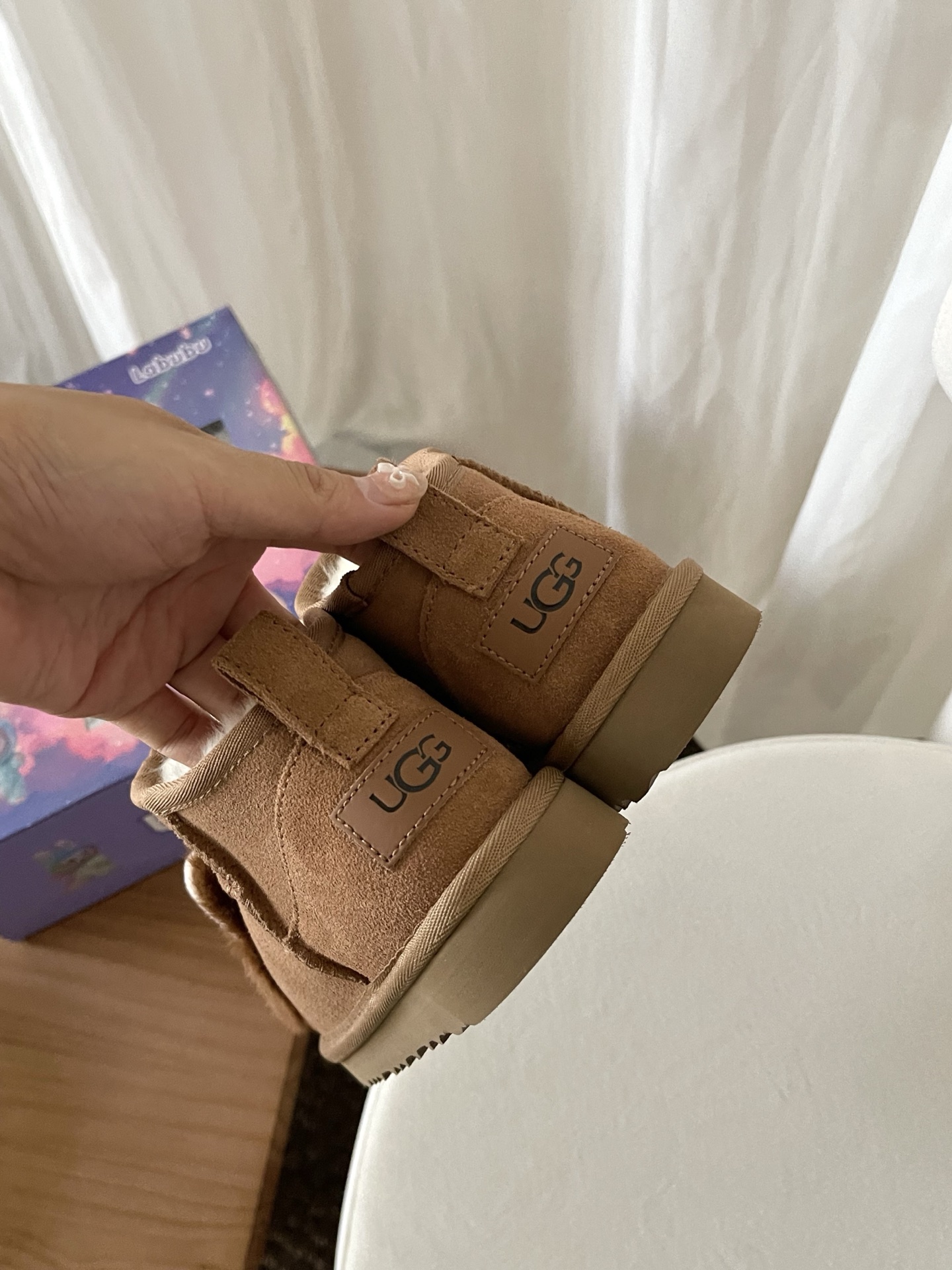 图片[4]-高版本 UGG 拉布布童鞋款 拉布布脸面+头层牛反绒面+羊毛内里+EVA大底 鞋面还原拉布布脸面，采用搪胶工艺，内里采用美利奴羊毛 尺码：25 27 29 31 33-选品中心