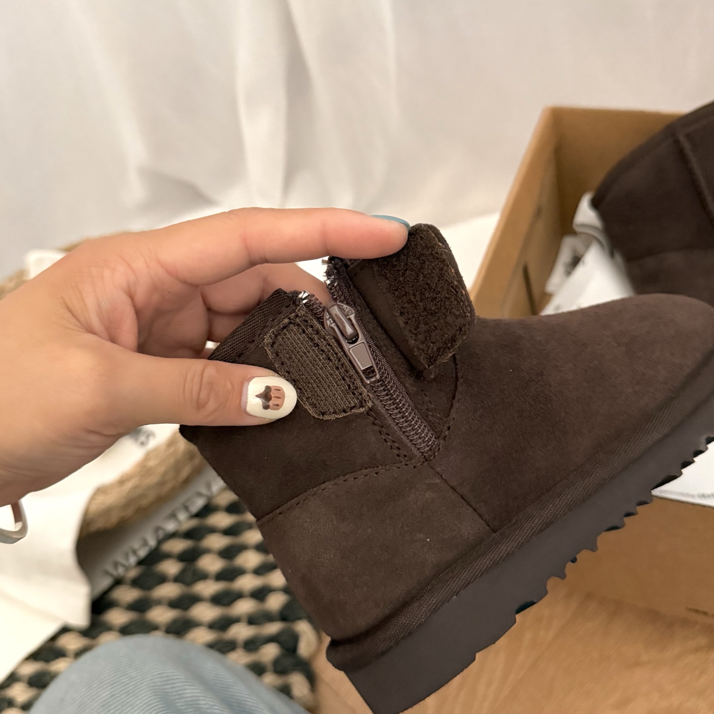 图片[2]-高版本 UGG 小耳朵切尔西童鞋雪地靴 头层真牛反+羊毛内里+EVA大底 采用侧拉链设计穿脱更方便，纯羊毛内里亲肤舒适聚温暖 尺码：25 27 29 31 33-选品中心