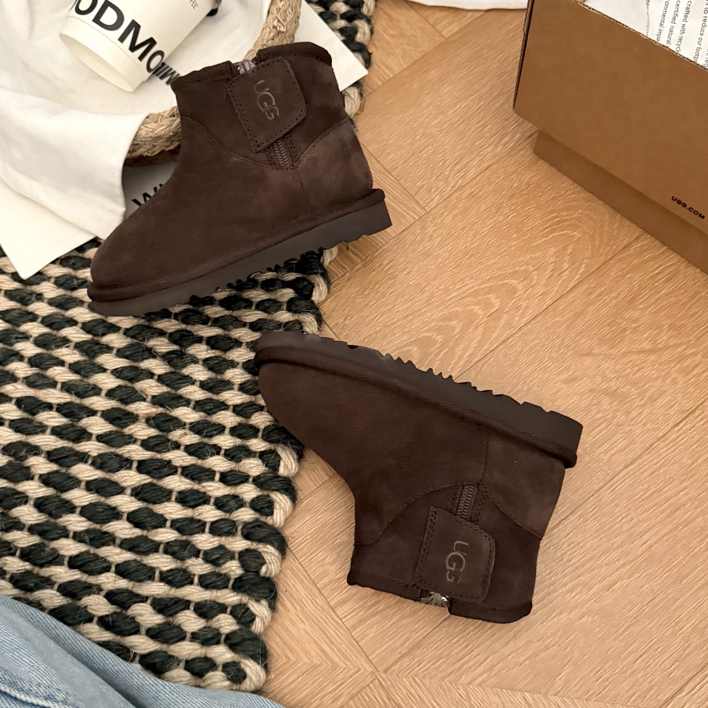 图片[4]-高版本 UGG 小耳朵切尔西童鞋雪地靴 头层真牛反+羊毛内里+EVA大底 采用侧拉链设计穿脱更方便，纯羊毛内里亲肤舒适聚温暖 尺码：25 27 29 31 33-选品中心