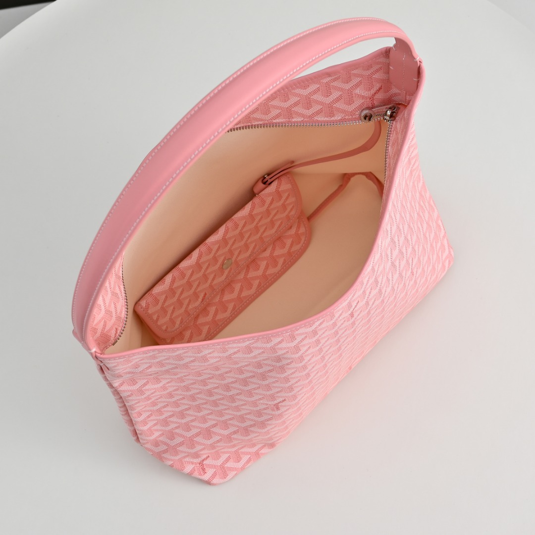【工厂直销】粉色Goyard Hobo Bohème 流浪包腋下包,灵感来自波西米亚流浪的生活哲学,两大 【工厂直销】粉色Goyard Hobo Bohème 流浪包腋下包,灵感来自波西米亚流浪的生活哲学,两大