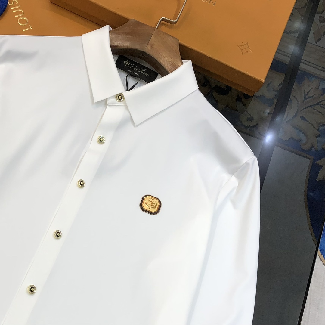   LORO PIANA LP 新款男士原单休闲长袖衬衫 官网同步发售 ✨简洁时尚百搭 高端品质✨无缝切