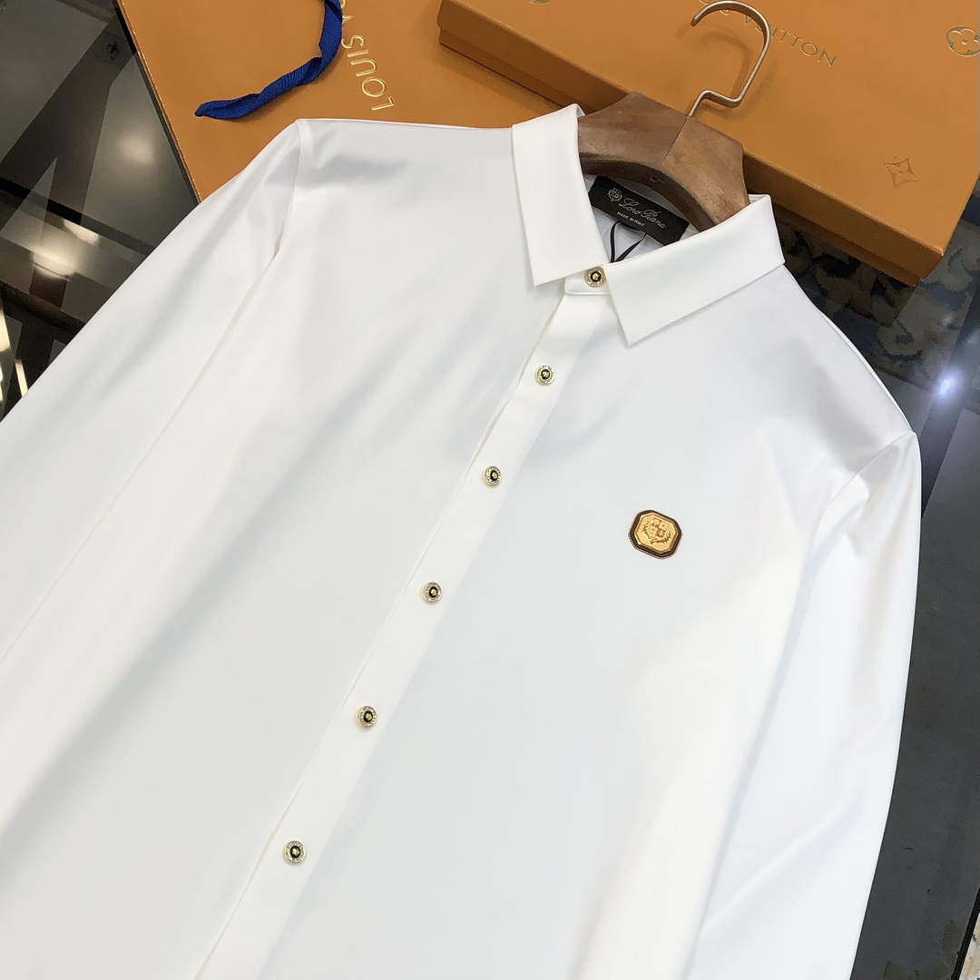   LORO PIANA LP 新款男士原单休闲长袖衬衫 官网同步发售 ✨简洁时尚百搭 高端品质✨无缝切