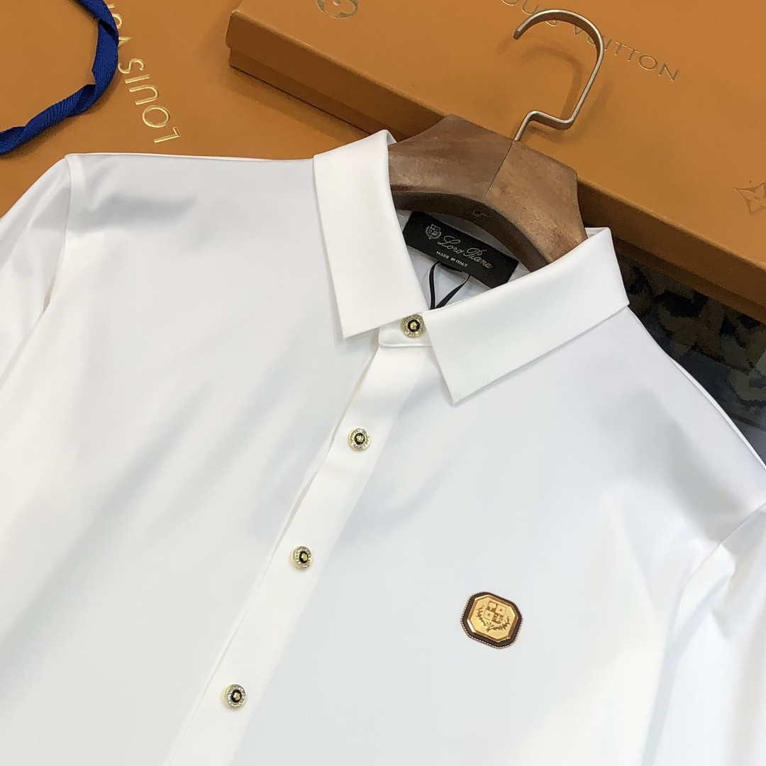   LORO PIANA LP 新款男士原单休闲长袖衬衫 官网同步发售 ✨简洁时尚百搭 高端品质✨无缝切