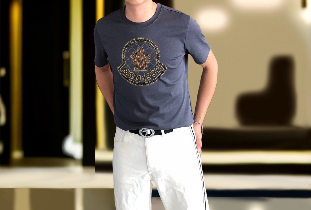   M*ncler 蒙口2025春夏新款原单男士圆领短袖T恤 ✨✨高端定制 时尚百搭✨✨ 柜台同步售卖 