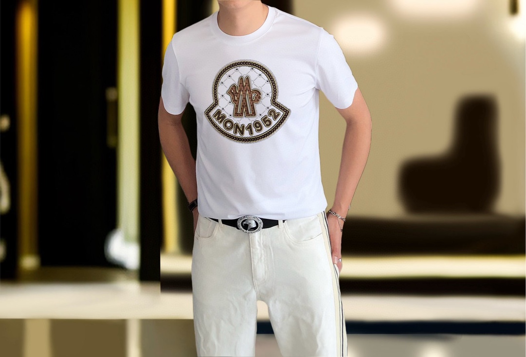   M*ncler 蒙口2025春夏新款原单男士圆领短袖T恤 ✨✨高端定制 时尚百搭✨✨ 柜台同步售卖 