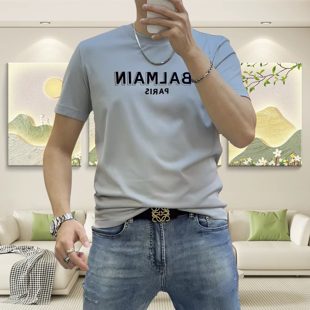   B*LMAIN 巴尔曼2025春夏新款原单男士圆领短袖T恤 ✨✨高端定制 时尚百搭✨✨ 柜台同步售卖