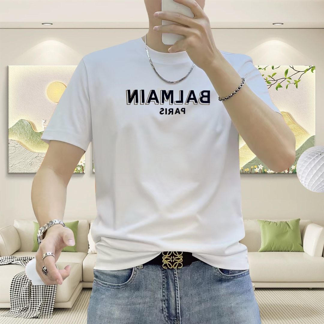   B*LMAIN 巴尔曼2025春夏新款原单男士圆领短袖T恤 ✨✨高端定制 时尚百搭✨✨ 柜台同步售卖