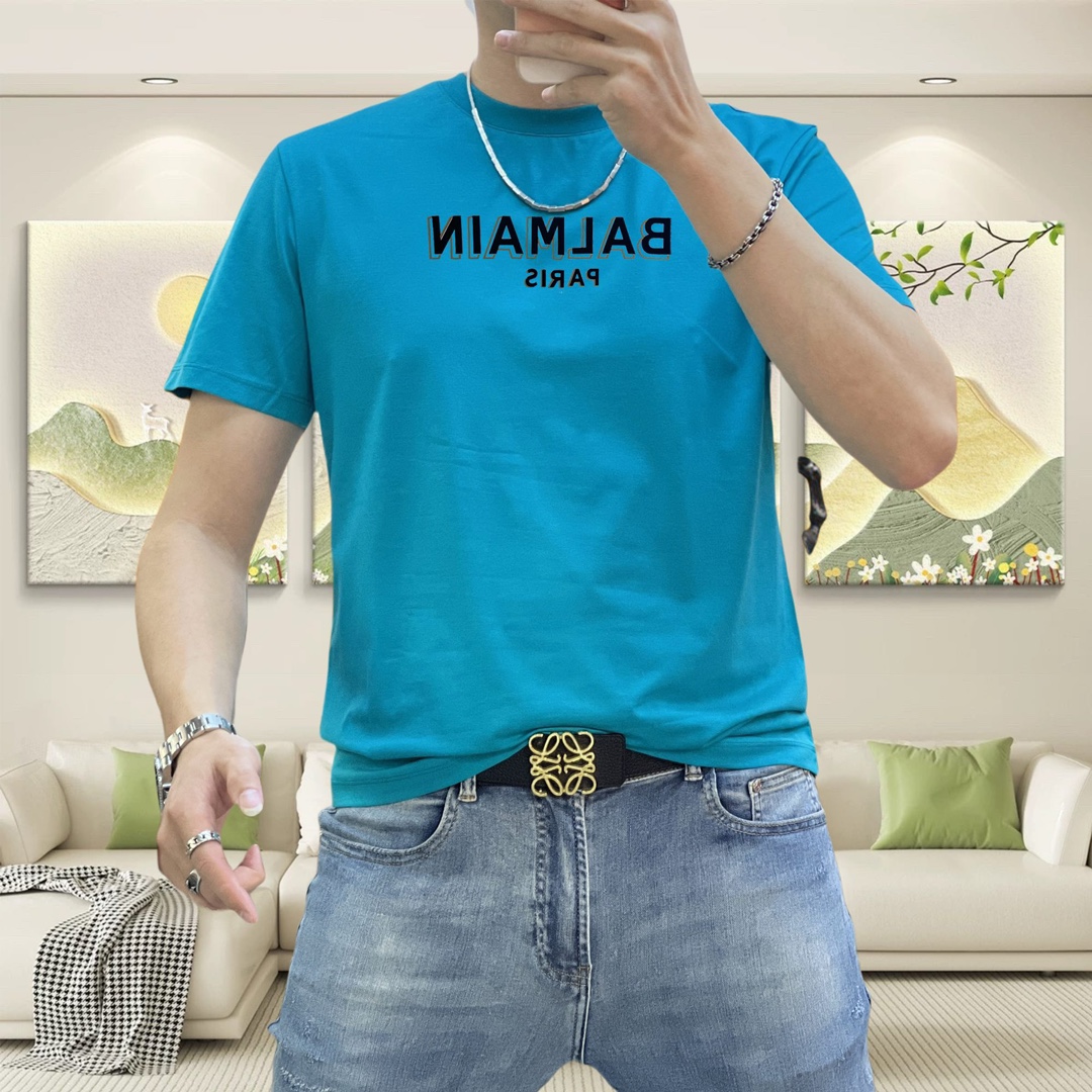   B*LMAIN 巴尔曼2025春夏新款原单男士圆领短袖T恤 ✨✨高端定制 时尚百搭✨✨ 柜台同步售卖