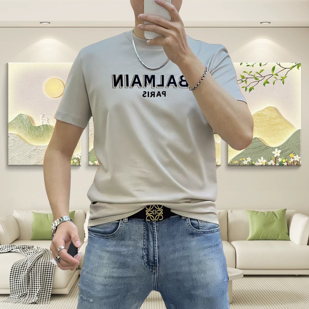   B*LMAIN 巴尔曼2025春夏新款原单男士圆领短袖T恤 ✨✨高端定制 时尚百搭✨✨ 柜台同步售卖