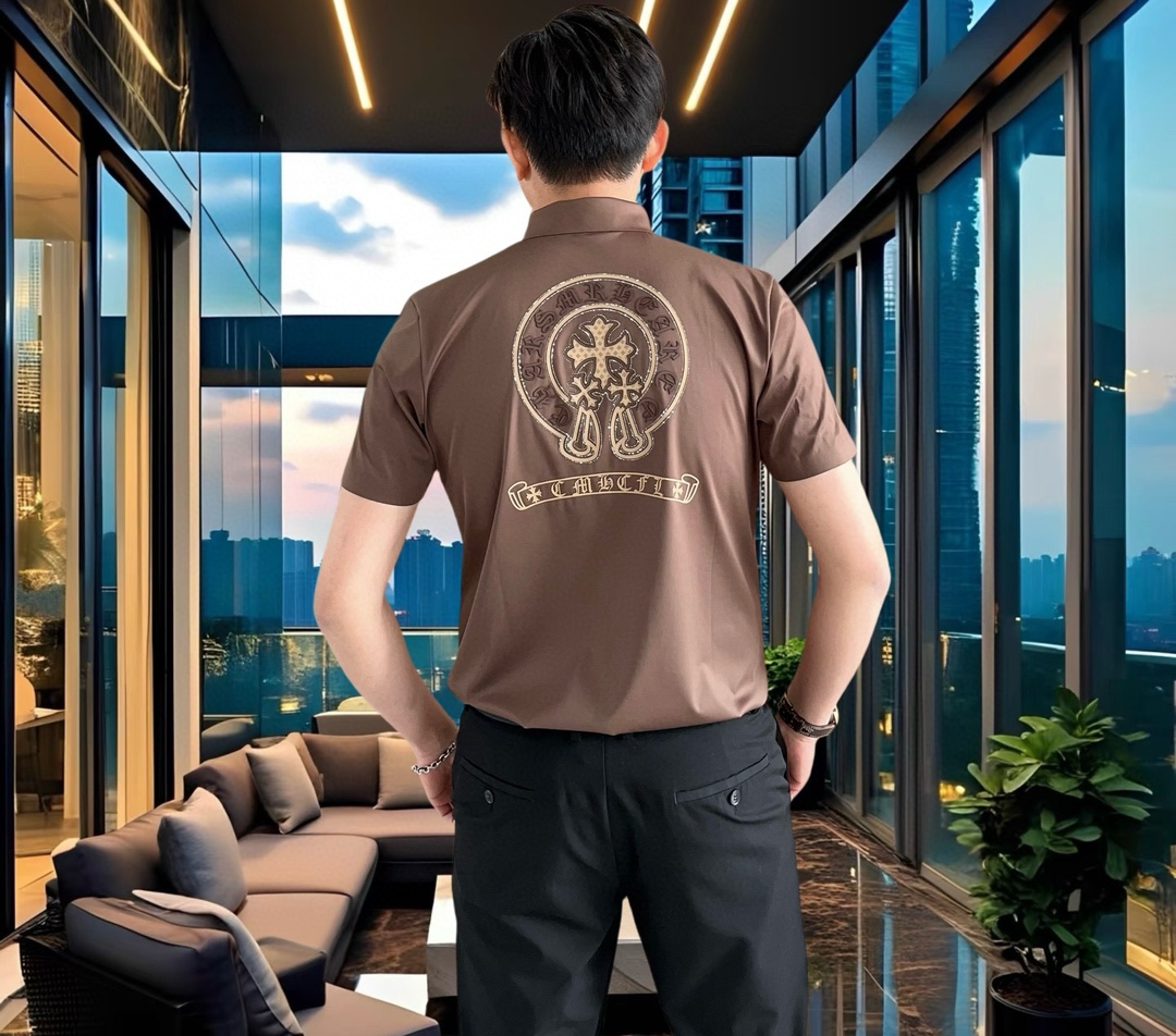  克罗心2025早春新款男士原单休闲短袖衬衫 官网同步发售 ✨简洁时尚百搭 高端品质✨无缝切割包边 印胶