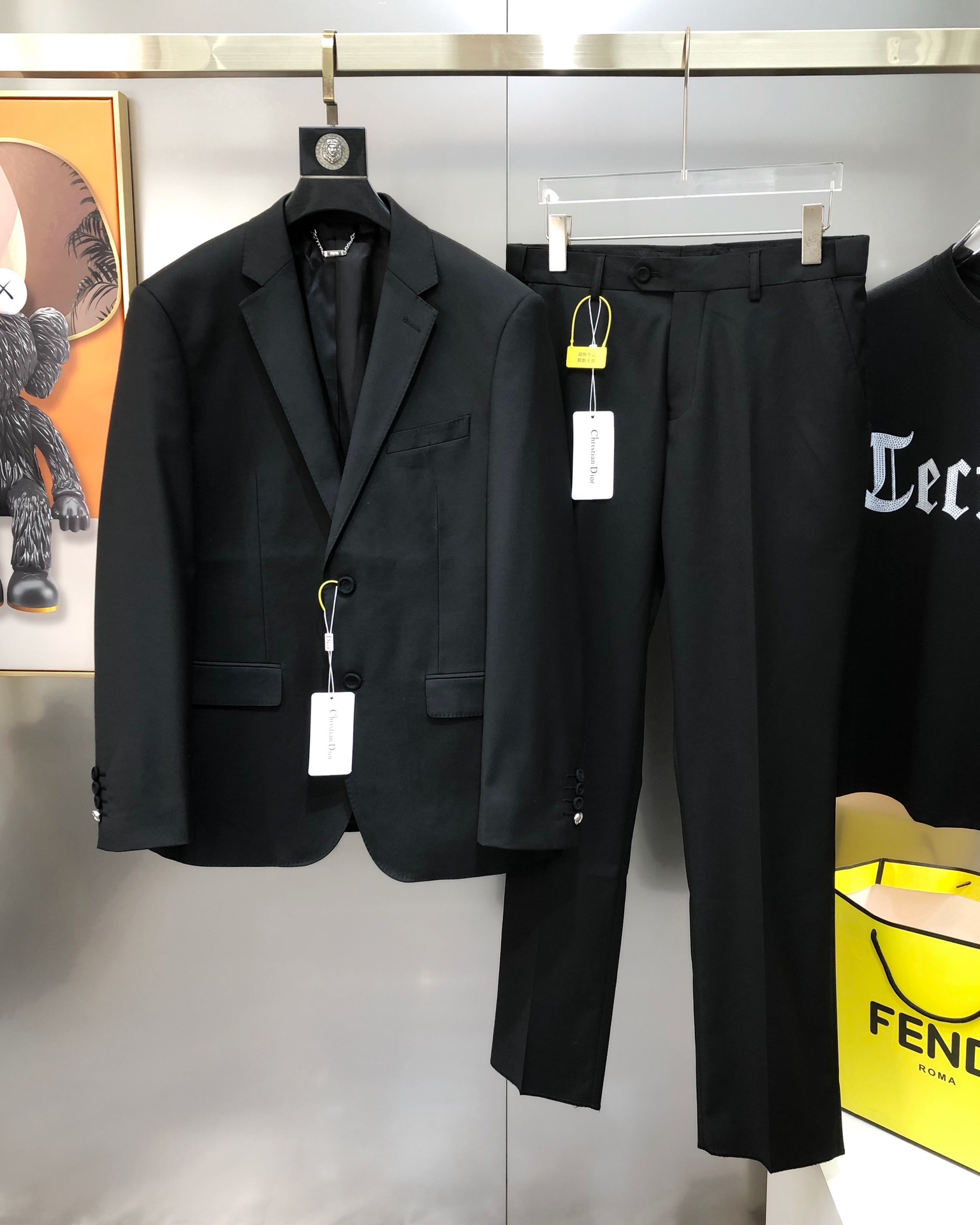 整套售卖不拆 D*or 迪奥2025早春新款原单男士商务休闲西装套装 西服外套西裤 官网同步售卖  ✨高