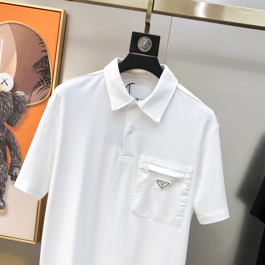  P*ADA 普拉哒2025春夏新款原单男士翻领短袖Polo衫T恤 官网经典爆款🔥  OS宽松版型✨简洁