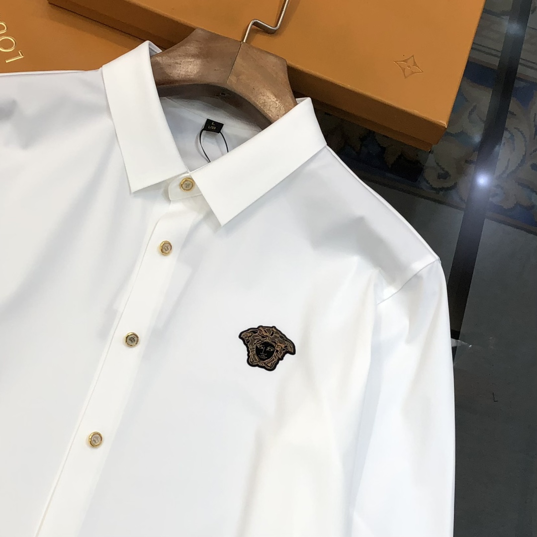  V*rsace 范思哲新款男士原单休闲长袖衬衫 官网同步发售 ✨简洁时尚百搭 高端品质✨无缝切割包边 