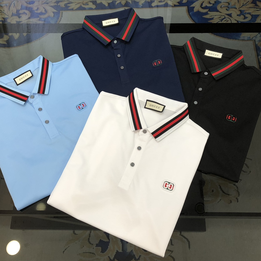 NO:131896,G*cci Guqi 2025 spring and summer new style original single men's lapel Polo shirt short-sleeved T-shirt high-end customization simple and fashionable versatile popular embossed and printed letter logo pattern design Custom imported mercerized bead floor cotton fabric comfortable to wear, breathable, high grade and texture, simple and generous, fashionable and unique, casual and casual upper body, handsome and stylish, showing the temperament of a big brand. Size M-3XL (maximum wearable about 185 kilograms, please report height and weight to place an order) Shipping the next day 4 colors available, T-shirt,tees,t-shirt,alexander wang19860909G*cci 古齐2025春夏新款原单男士翻领Polo衫短袖T恤 高端定制 简洁时尚百搭爆款压花印胶字母logo图案设计 定制进口丝光珠地棉面料 穿着舒适 透气 档次高很有质感 简单大方得体 时尚不失个性 上身休闲随性 帅气有型 彰显大牌气质.尺码M-3XL（最大可穿185斤左右 下单请报身高体重) 隔天出货 4色可选,,T-shirt,tees，t-shirt,alexander wang,Men's clothing