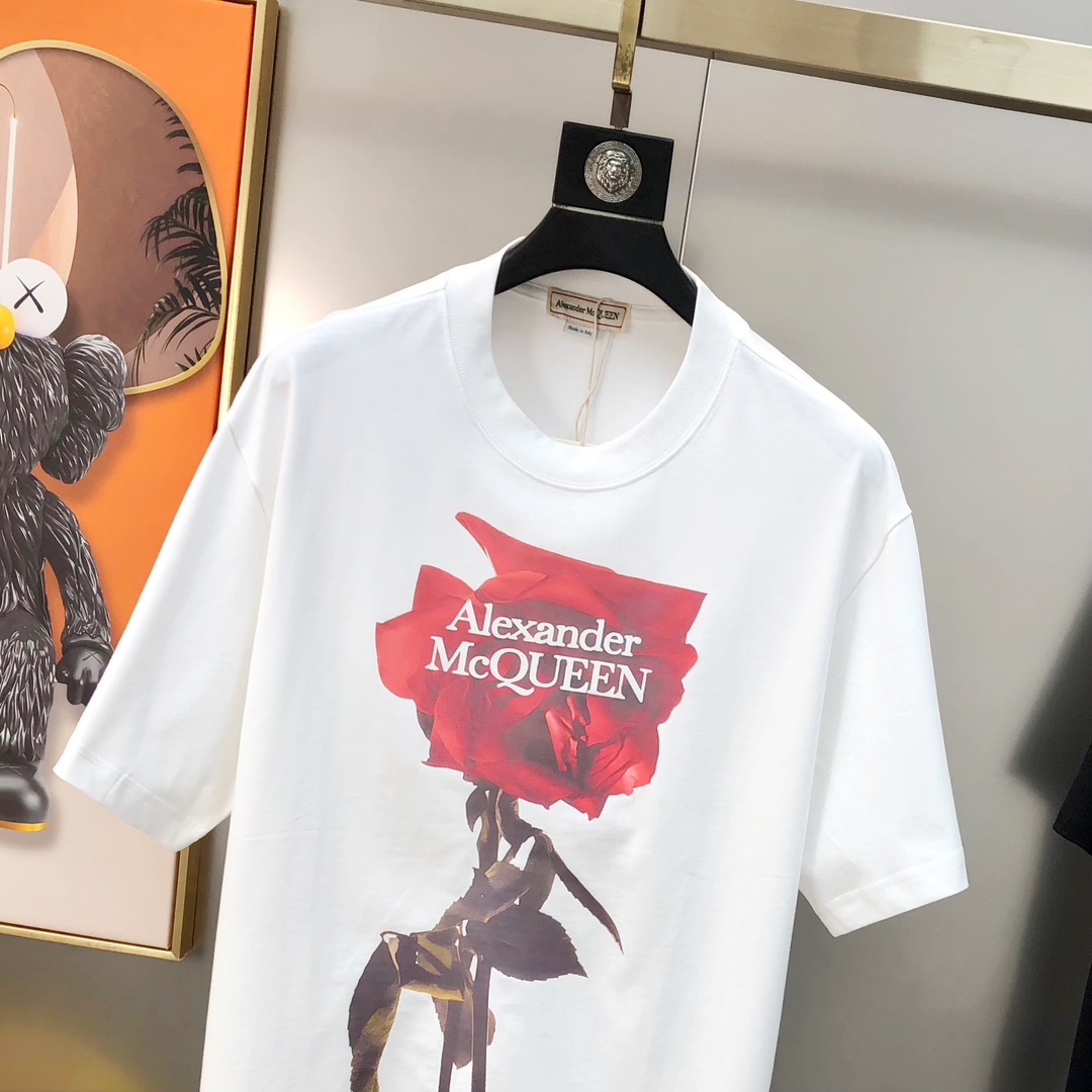 McQ*een McQueen’s 2024 High-End Men’s T-shirts: Premium Quality, Stylish Design, Custom Cotton - 图片 3