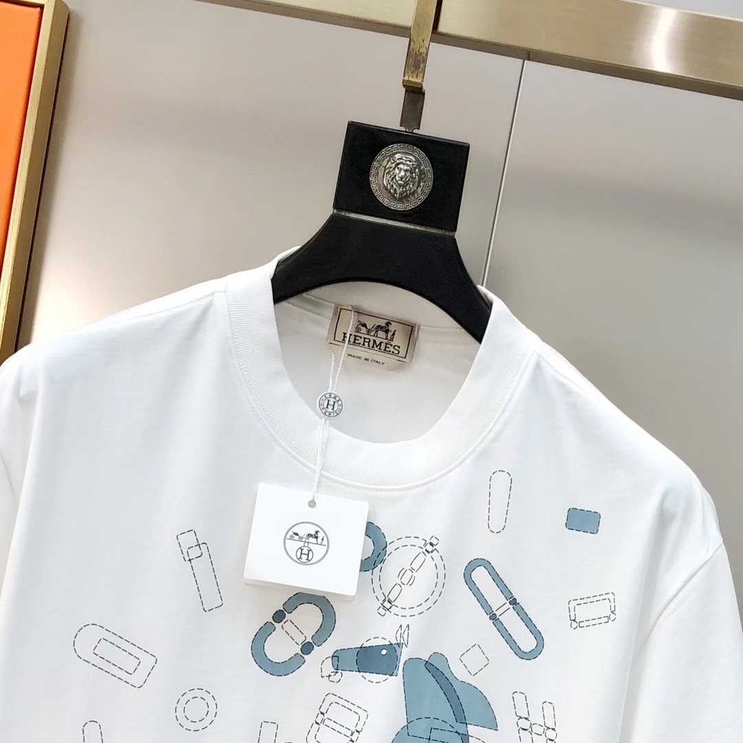  H*rmes 爱马仕2025春夏新款原单男士圆领短袖T恤 专柜同步售卖 🔥🔥爆款✨✨高端品质 高版本 