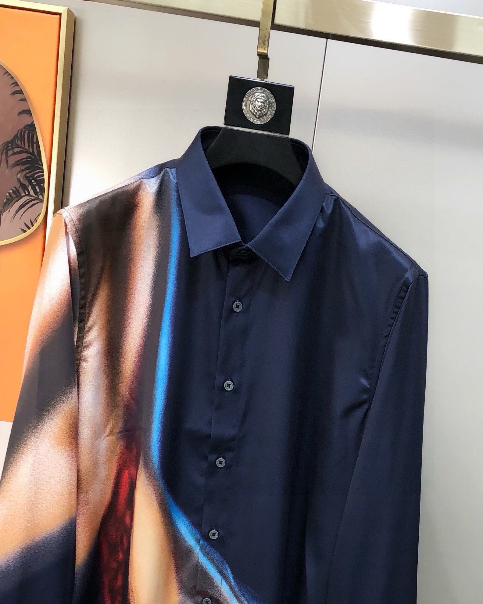 McQueen New Men’s Long-Sleeved Shirts: Co-Selling High-Spec Digital Print Design - 图片 4