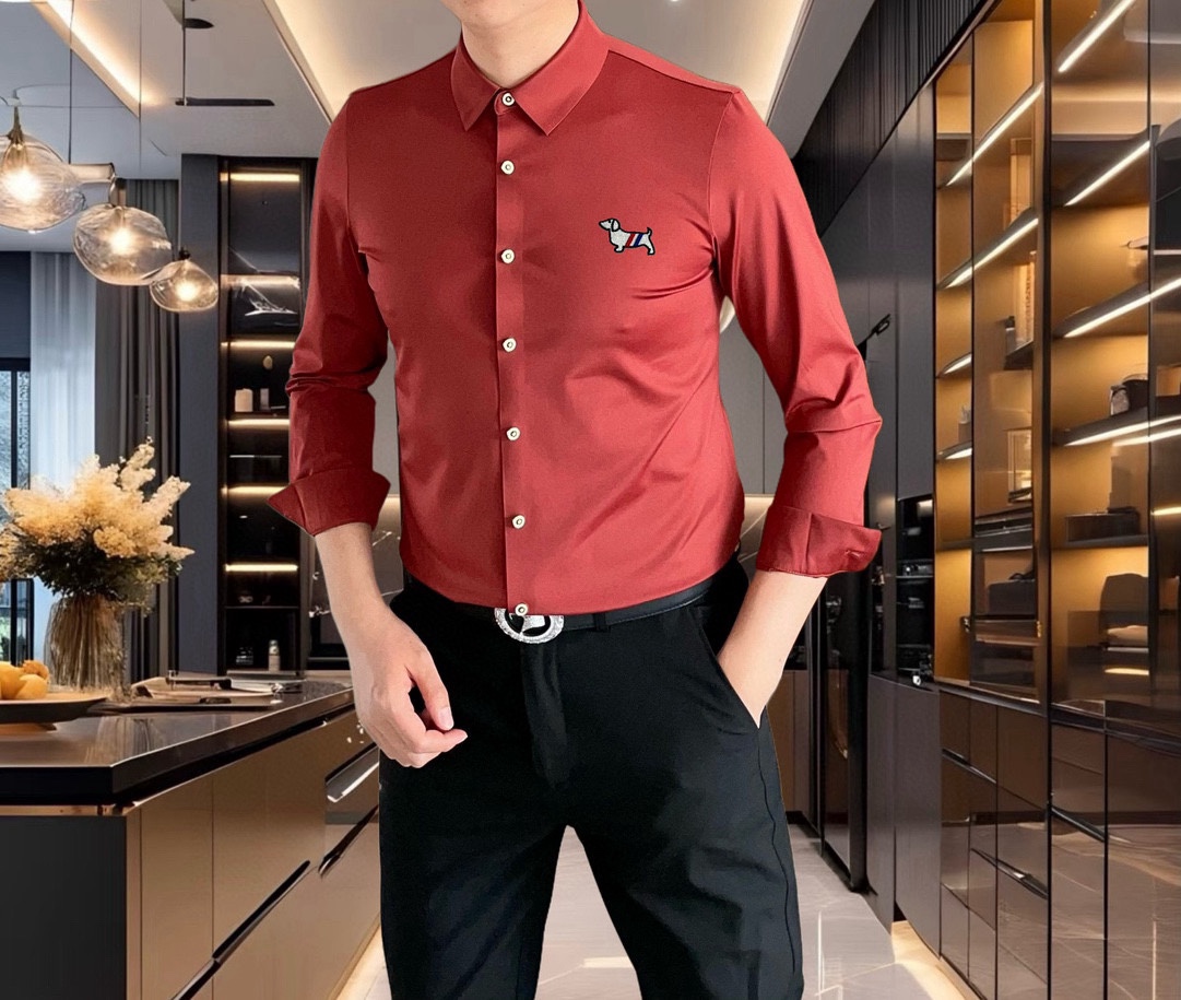 P550 TB Tom Brown’s New 2025 Long-Sleeve Shirt: High-End Quality, Simple Fashion - 图片 4