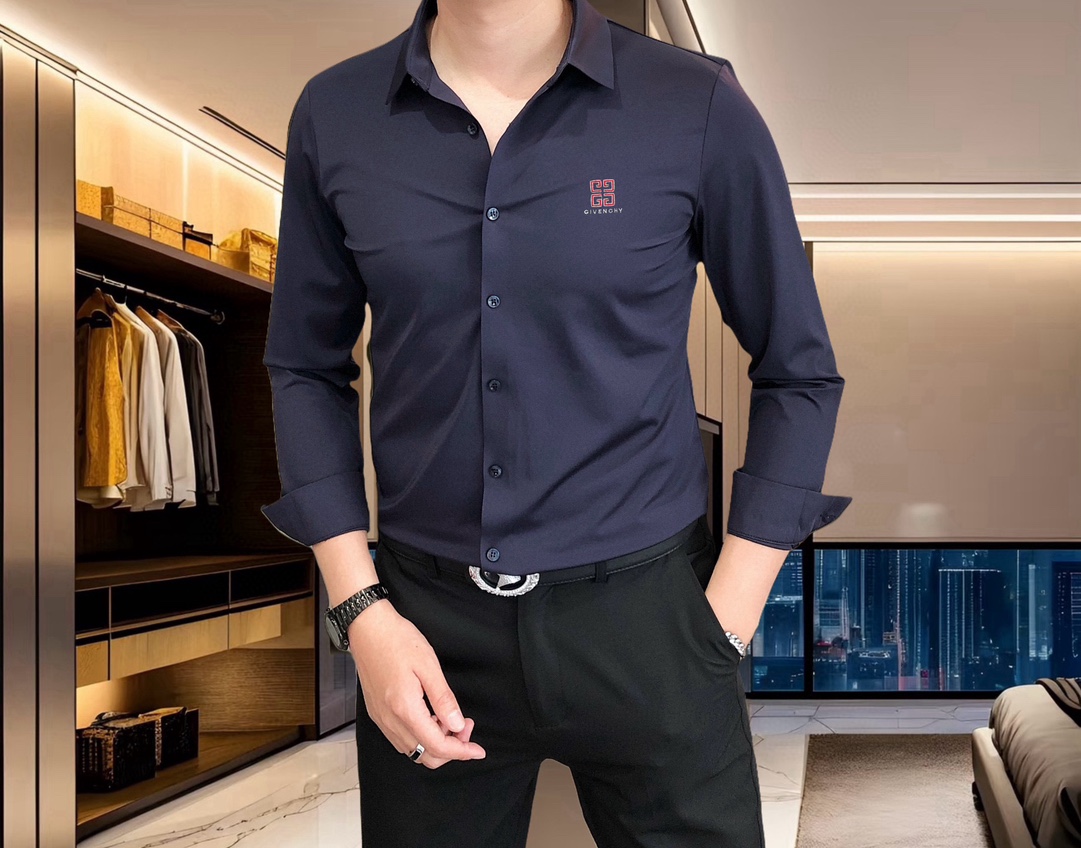 2025 Givenchy Long-Sleeved Shirt: High-Quality, Simplistic Fashion with Custom Details - 图片 2