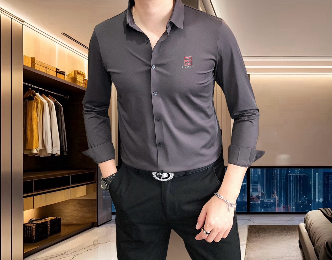 2025 Givenchy Long-Sleeved Shirt: High-Quality, Simplistic Fashion with Custom Details - 图片 4