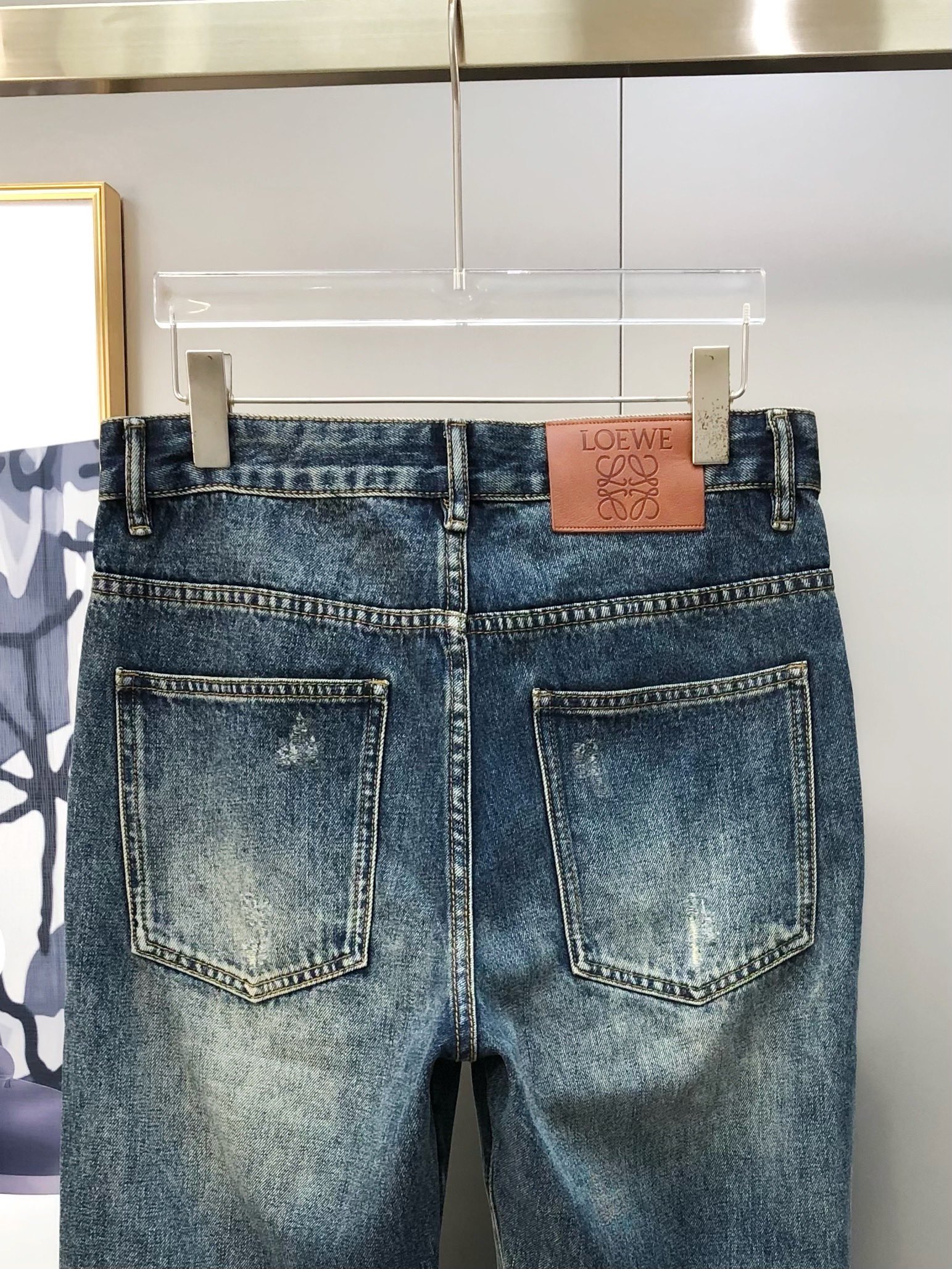 2025 Spring-Summer Man-Cracker Jeans: High-End Custom Fashion with Unique Logo Embroidery - 图片 5