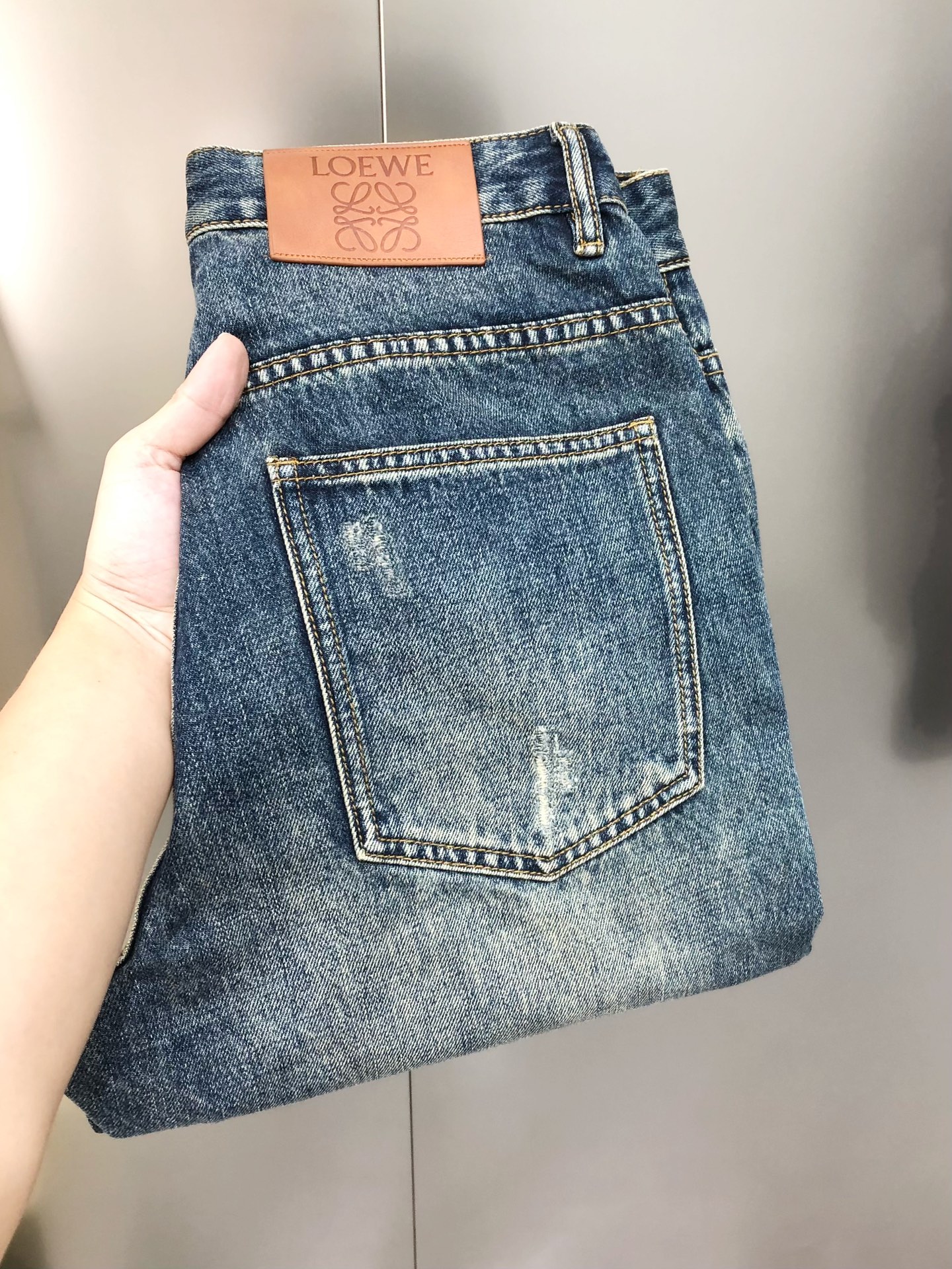 2025 Spring-Summer Man-Cracker Jeans: High-End Custom Fashion with Unique Logo Embroidery