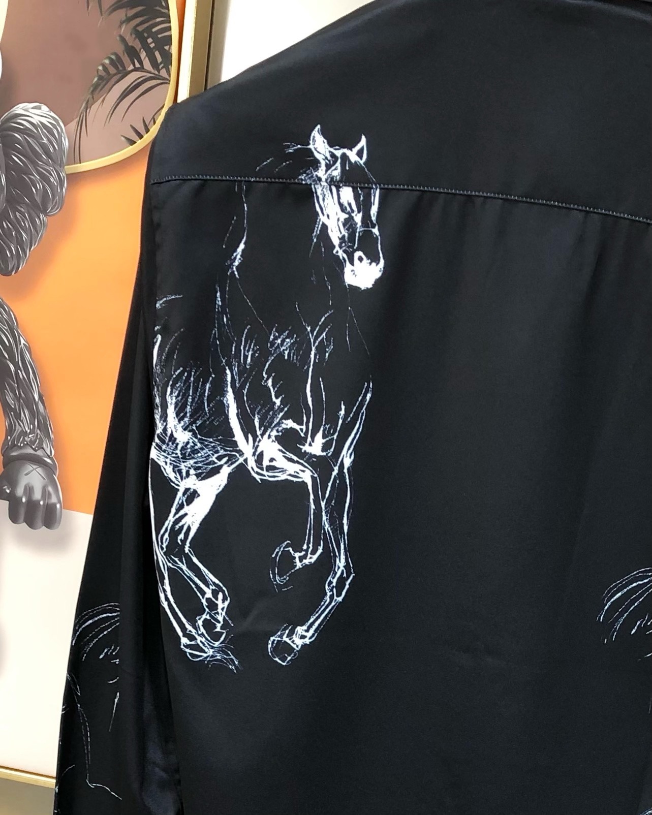H*rmes Men's Casual Long Sleeve Shirt with Horse Print - High Fashion 4 i1750681542 8235 5