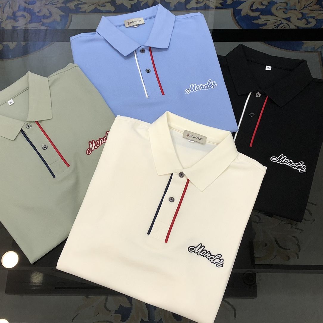 NO:429666,M*ncler 2025 spring and summer new style original single men's lapel Polo shirt short-sleeved T-shirt high-end customization simple and fashionable and versatile style chest three-dimensional embroidered letter logo design custom imported bead-ground pure cotton fabric comfortable to wear, breathable, high grade and texture, simple and generous, fashionable and personalized, casual and casual upper body, handsome and stylish, showing the temperament of a big brand. Size M-3XL (maximum wearable about 190 pounds, please report height and weight to place an order) Shipping the next day 4 colors available, Moncler, T-shirt,tees, t-shirt,alexander wang19860909M*ncler 蒙口2025春夏新款原单男士翻领Polo衫短袖T恤 高端定制 简洁时尚百搭爆款胸前立体刺绣字母logo设计 定制进口珠地纯棉面料 穿着舒适 透气 档次高很有质感 简单大方得体 时尚不失个性 上身休闲随性 帅气有型 彰显大牌气质.尺码M-3XL（最大可穿190斤左右 下单请报身高体重) 隔天出货 4色可选,,Moncler,T-shirt,tees，t-shirt,alexander wang,Men's clothing