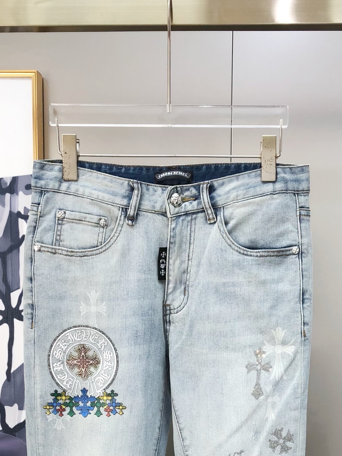 P625 Crocine’s 2025 Short-Legged Jeans: High-End Custom Fashion with Unique Design - 图片 4