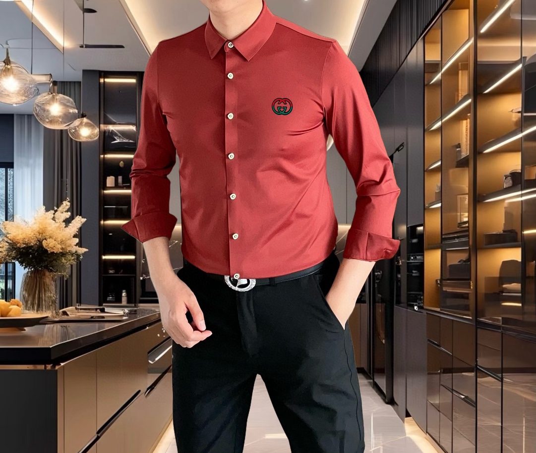 High-end men’s shirt with embroidery logo, custom sizes, and fast delivery. - 图片 7