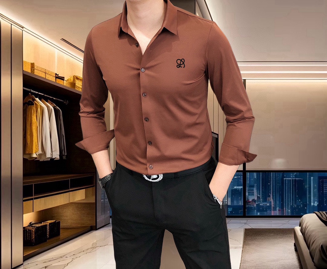 New 2025 Men’s Long-Sleeve Shirt: High-Quality, Simplistic Fashion, Next-Day Delivery - 图片 4