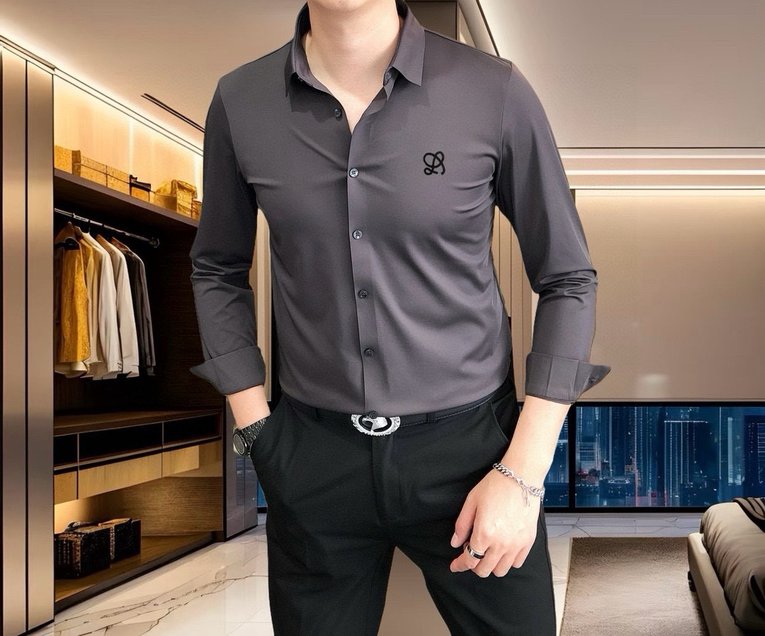 New 2025 Men’s Long-Sleeve Shirt: High-Quality, Simplistic Fashion, Next-Day Delivery - 图片 5