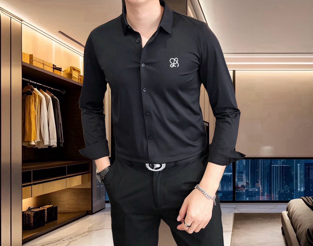 New 2025 Men’s Long-Sleeve Shirt: High-Quality, Simplistic Fashion, Next-Day Delivery - 图片 2