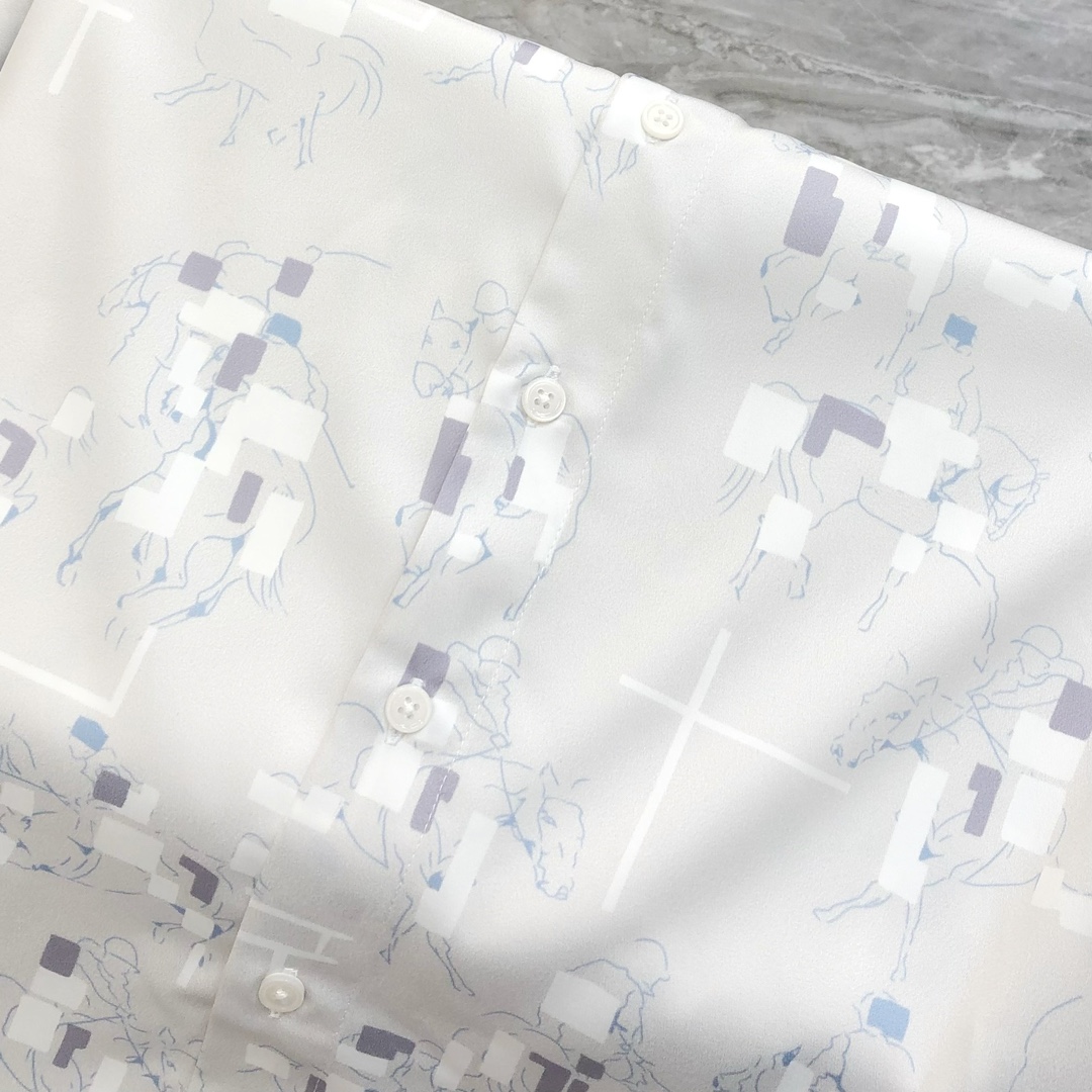 H*rmes New Eimas Long-Sleeved Shirts: Fashionable Design, High-Quality Cotton, Comfortable Fit - 图片 5