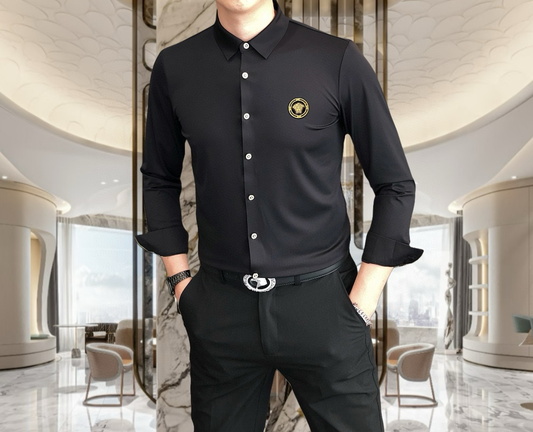 “Versace Van Sage Men’s Long-Sleeve Shirt 2025: High-Quality Fashion with Medusalogo Design, Custom Importation, Various Sizes” - 图片 7