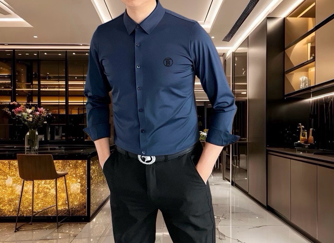 “Men’s Long-Sleeved Barborie Shirt 2025: 3D Logo, Custom Design, Quality, Cosy Style – Size M-4XL” - 图片 5