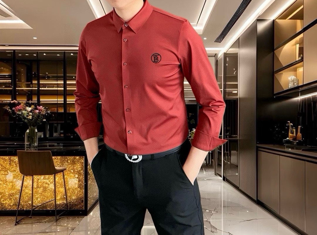 “Men’s Long-Sleeved Barborie Shirt 2025: 3D Logo, Custom Design, Quality, Cosy Style – Size M-4XL” - 图片 7