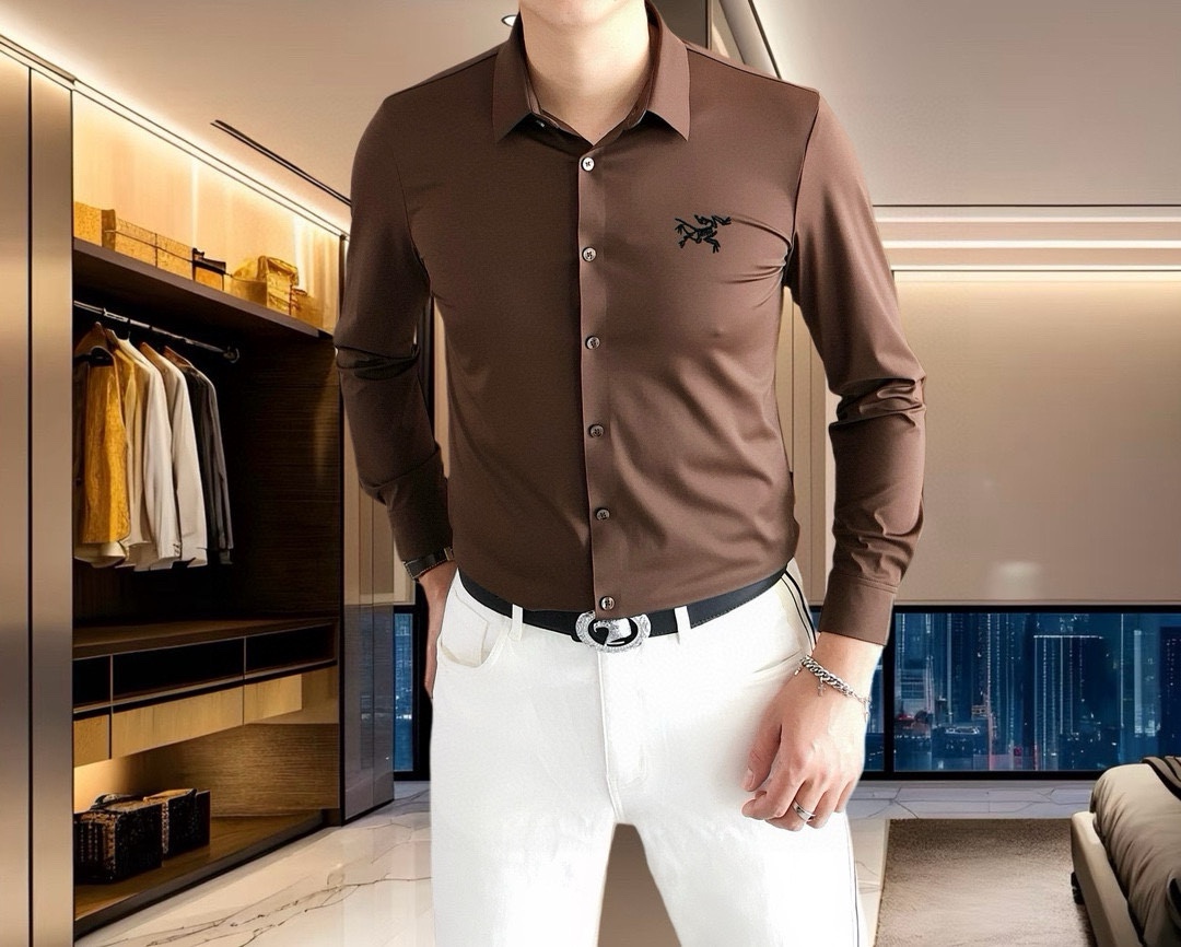 Men’s shirt from Spring/Summer 2025: 3D logo, custom thongs, energy, wrinkles, hardware, cozy, quality, style, personality. Sizes M-4XL. - 图片 8