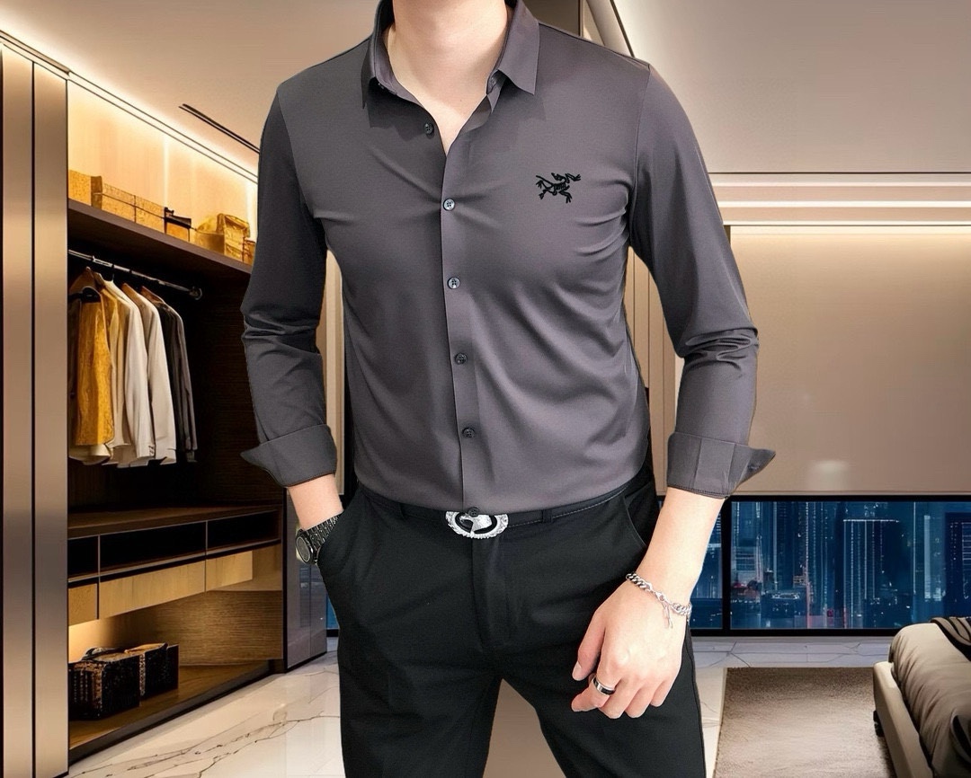 Men’s shirt from Spring/Summer 2025: 3D logo, custom thongs, energy, wrinkles, hardware, cozy, quality, style, personality. Sizes M-4XL. - 图片 5
