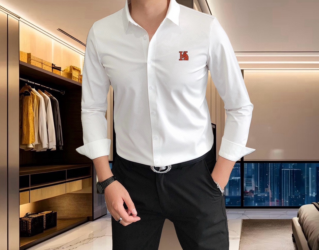 “Men’s Long-Sleeve Shirt Review: P528 Hermes Eimas 2025 3D Logo Design”