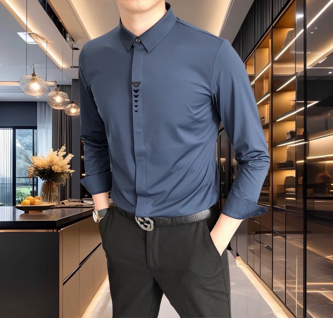 “New 2025 Summer Long-Sleeved Shirts by Amani Amani Amani in Sizes M-4XL for Next-Day Delivery” - 图片 5