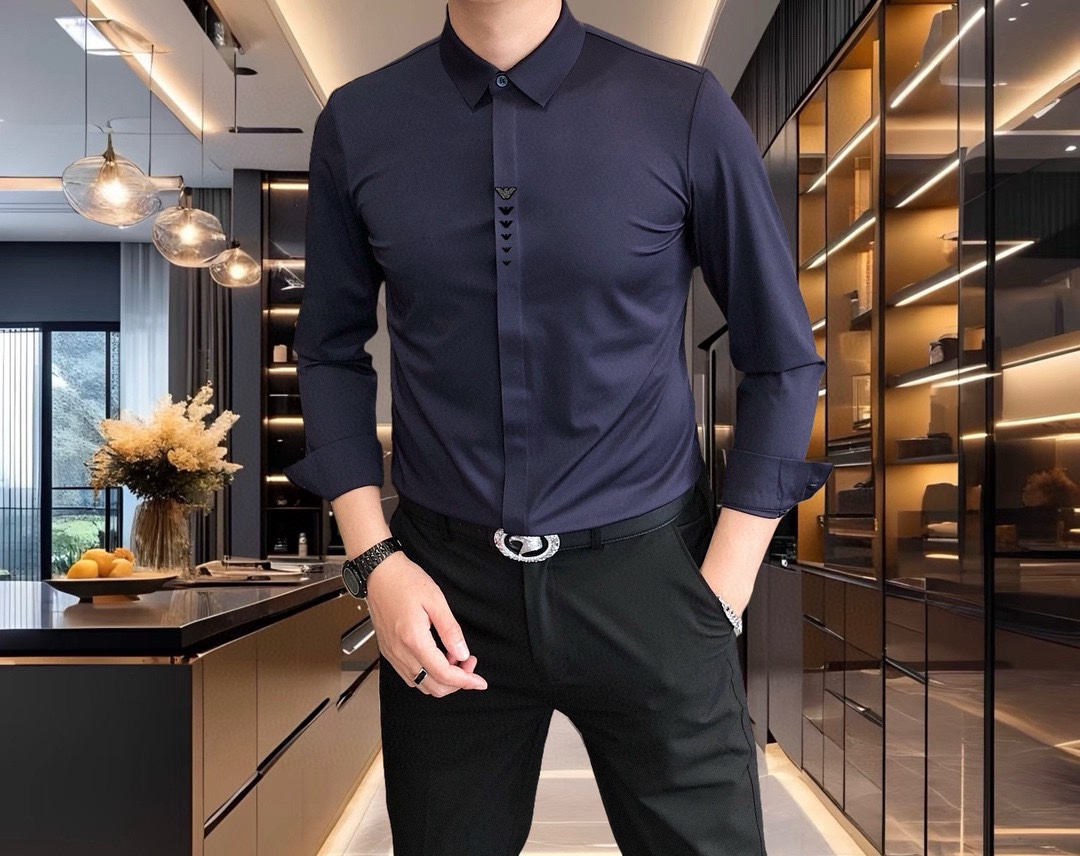 “New 2025 Summer Long-Sleeved Shirts by Amani Amani Amani in Sizes M-4XL for Next-Day Delivery” - 图片 2