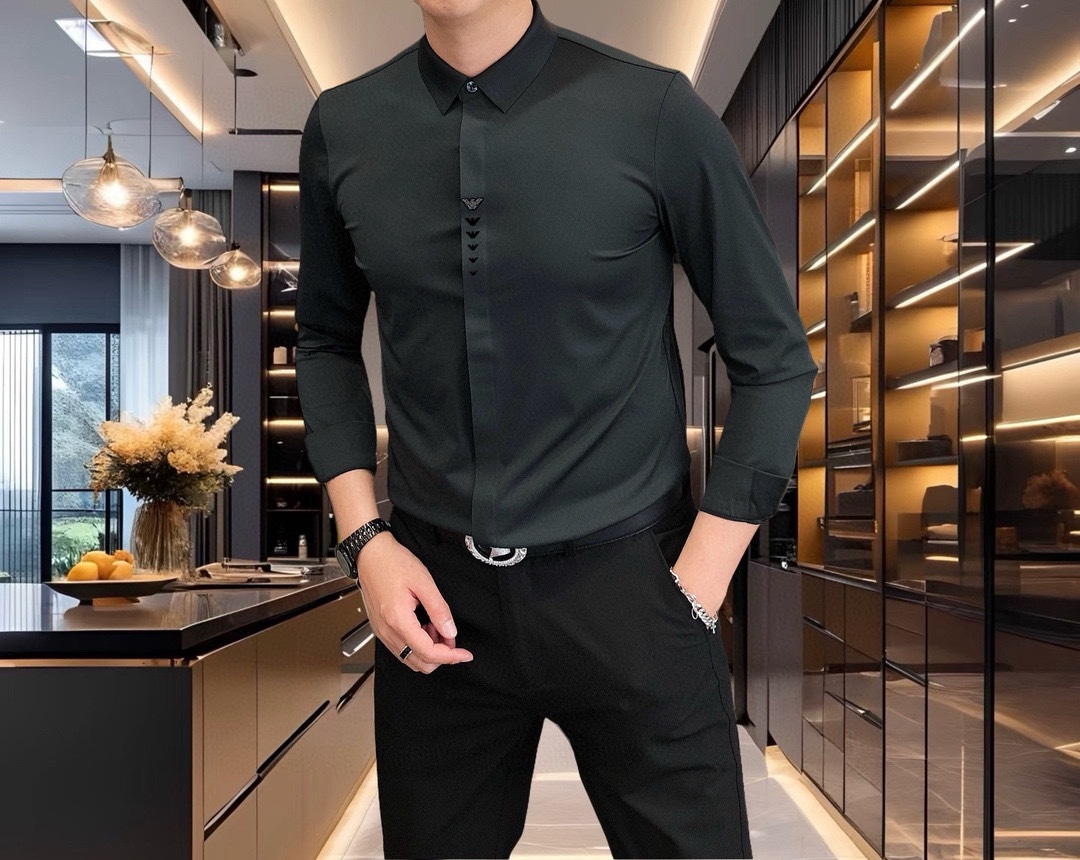 “New 2025 Summer Long-Sleeved Shirts by Amani Amani Amani in Sizes M-4XL for Next-Day Delivery” - 图片 4