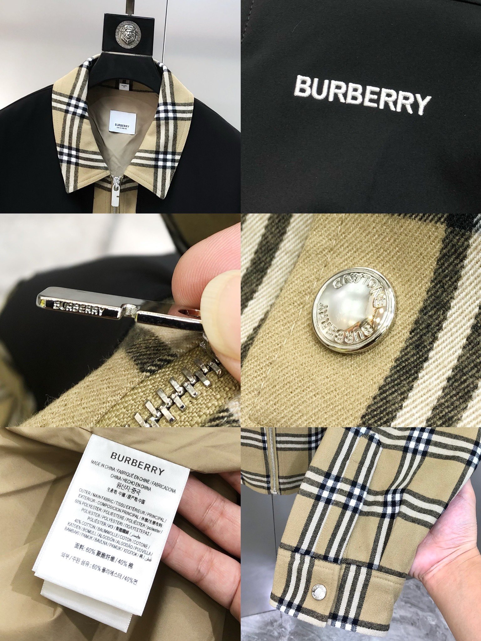 “High-Quality Man-In-Law Jacket with Embroidered Design | Online Sales | Black-and-White | P1020 BURBE** Barborie 2025” - 图片 5